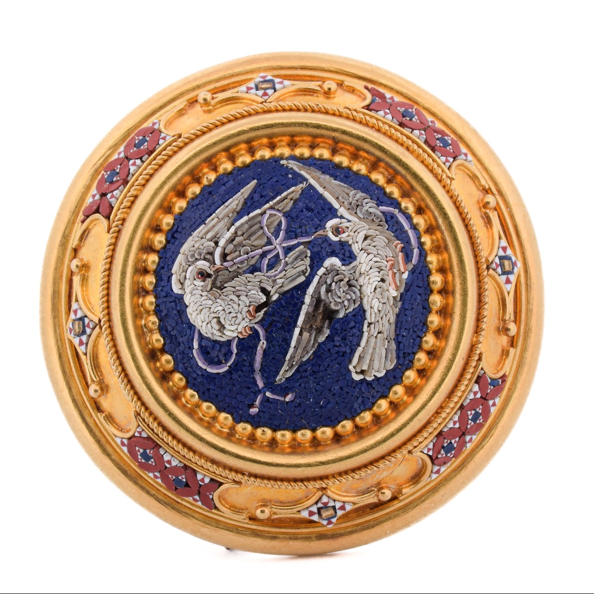 Spilla Italiana in Oro 18 KT con Micromosaico   SP76 116-63 (05229)