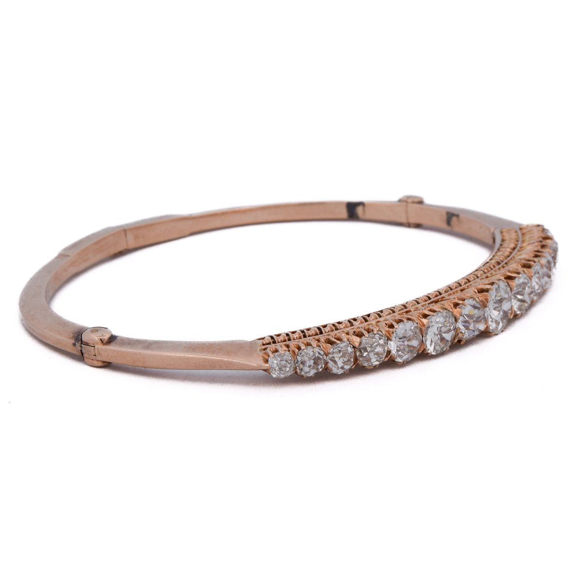 Bracciale Vittoriano in Oro Rosa e Diamanti Old Cut    BR134 114-79 (00439)-photo-2