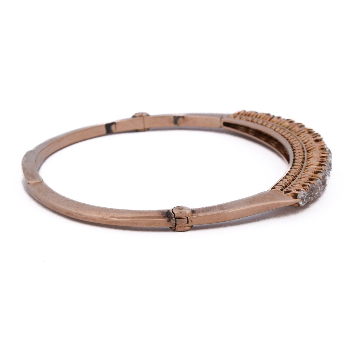 Bracciale Vittoriano in Oro Rosa e Diamanti Old Cut    BR134 114-79 (00439)-photo-3