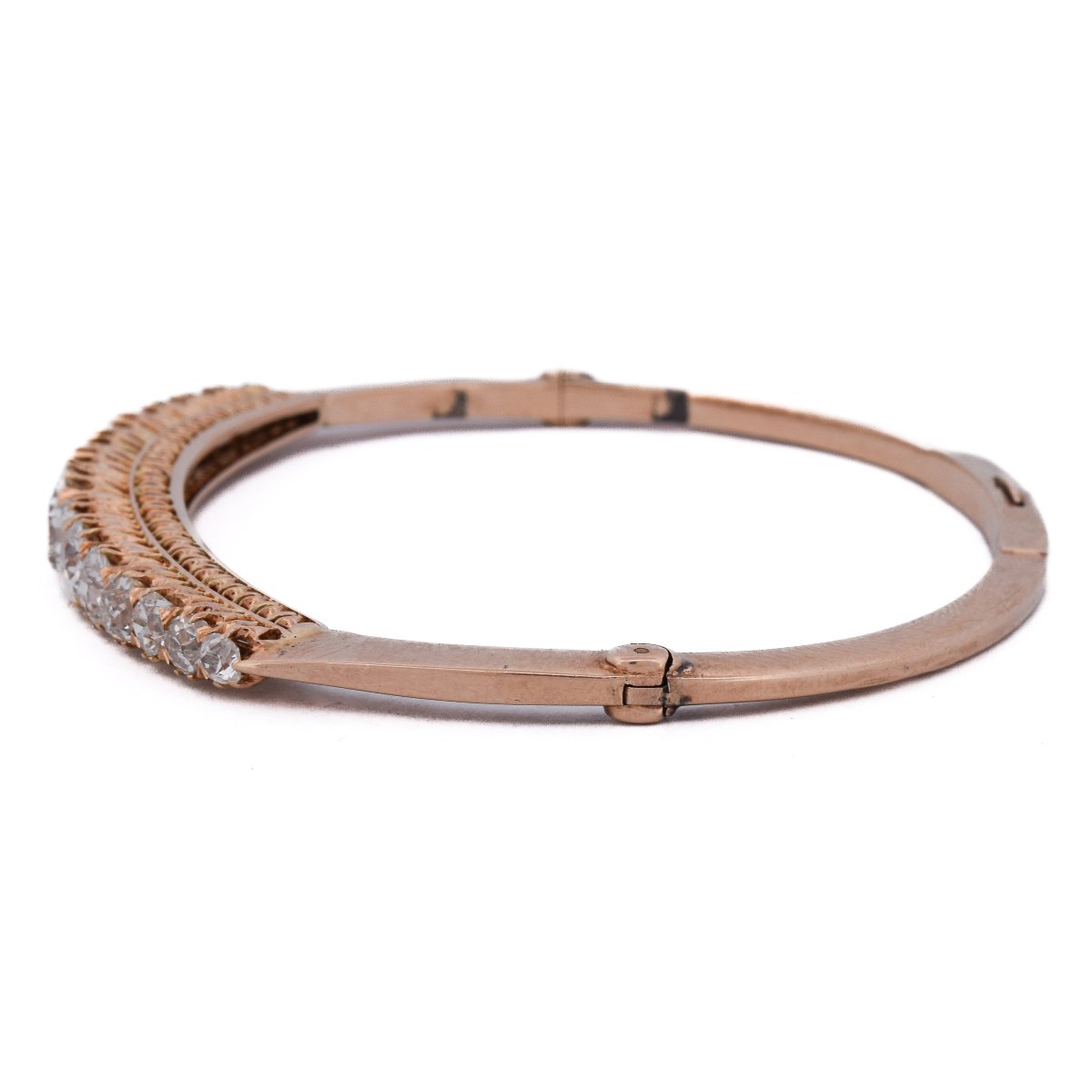 Bracciale Vittoriano in Oro Rosa e Diamanti Old Cut    BR134 114-79 (00439)-photo-3