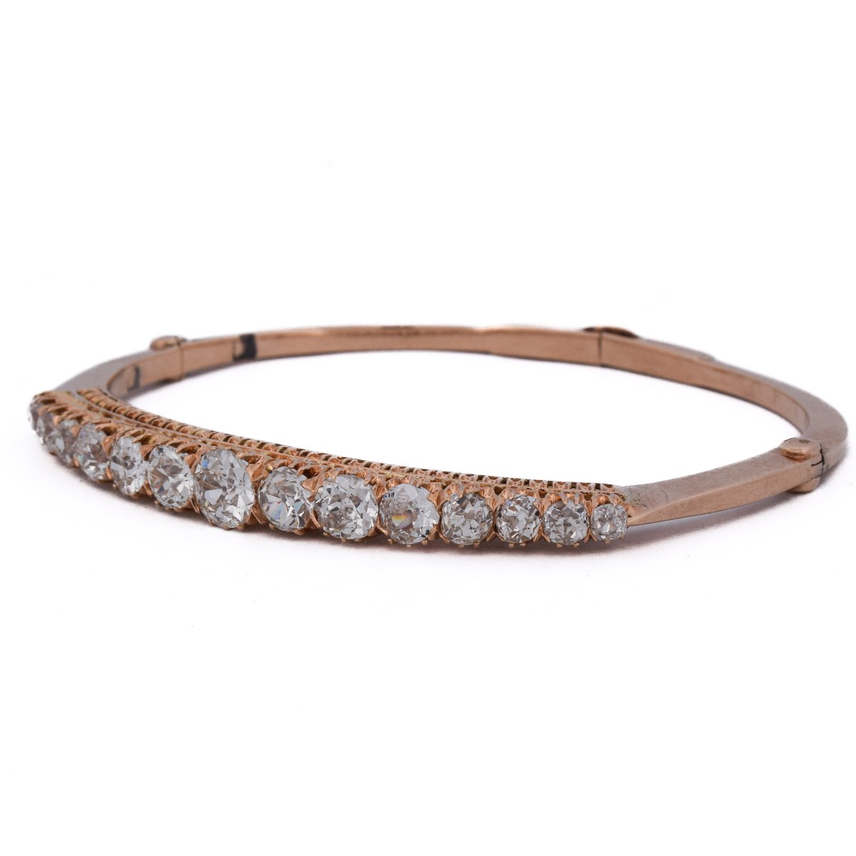 Bracciale Vittoriano in Oro Rosa e Diamanti Old Cut    BR134 114-79 (00439)-photo-4