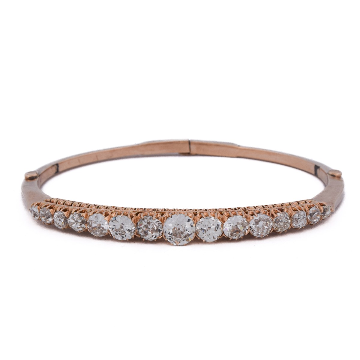 Bracciale Vittoriano in Oro Rosa e Diamanti Old Cut    BR134 114-79 (00439)