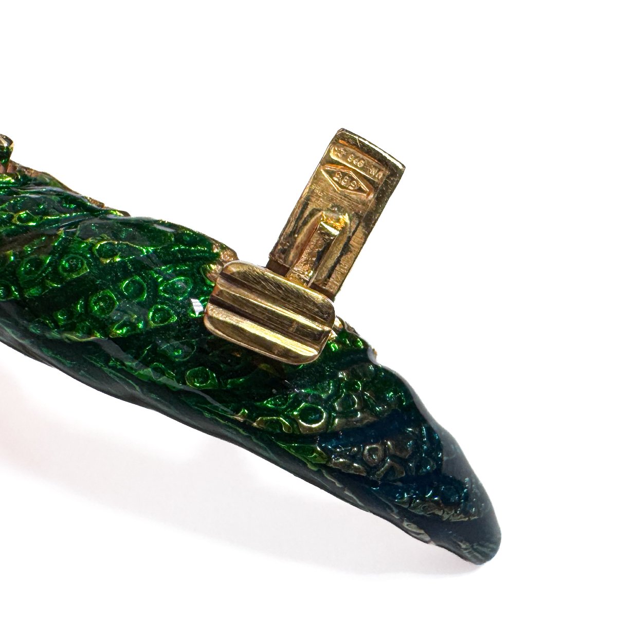 Bracciale Serpente Vintage Anni ’60 in Oro 14 Carati, Smalto Verde, Diamanti e Rubini   BR136-photo-3