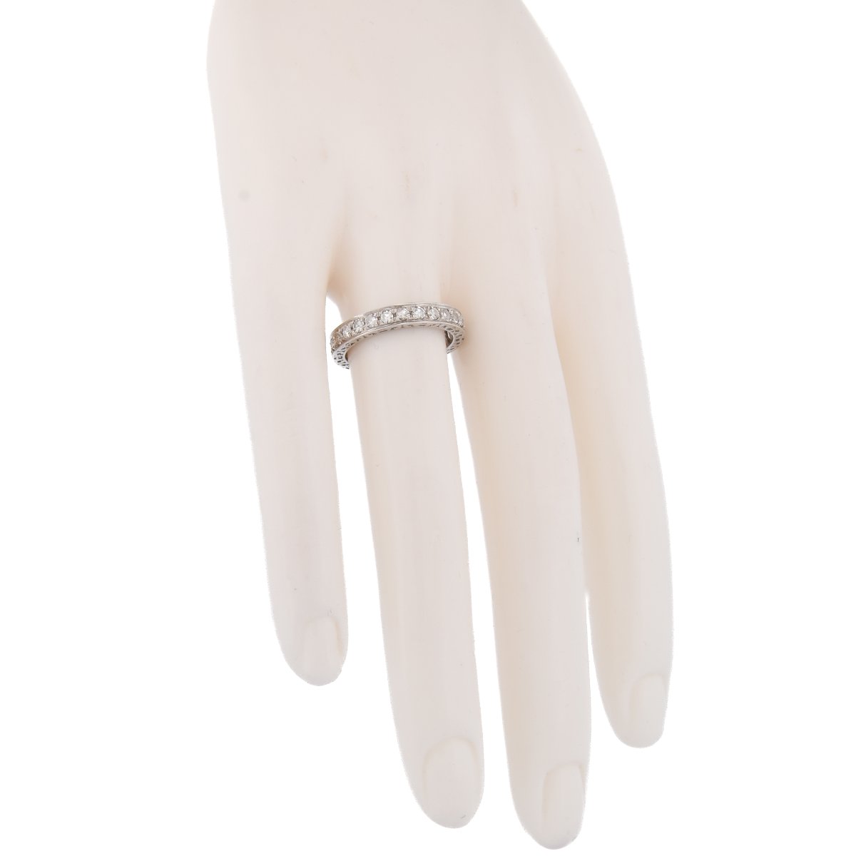 Veretta Eternity Moderna in Oro 18 Carati con Diamanti da 1,35 Carati   AN267-photo-4