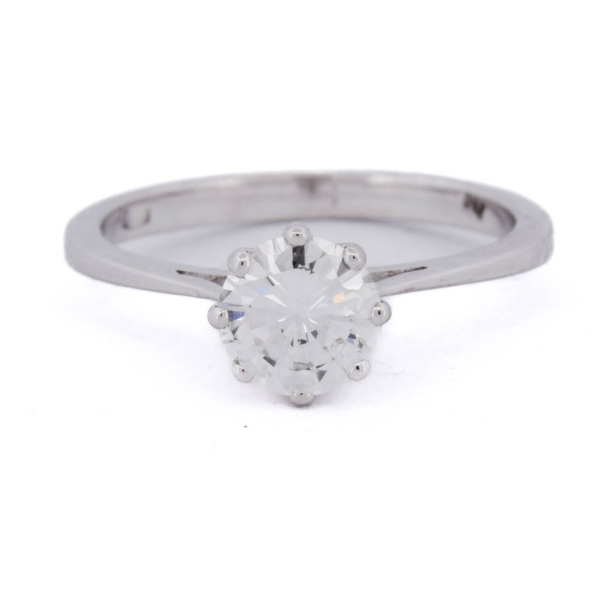 Anello Solitario Contemporaneo in Oro Bianco 18 Kt con Diamante da 0,70 Ct  AN180 112-228