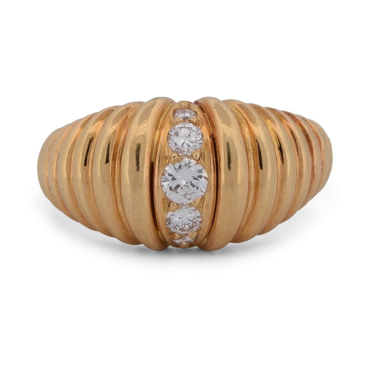 Parure vintage in oro giallo 18 kt e diamanti, anello e orecchini    PR2 ‘(00029)-photo-2