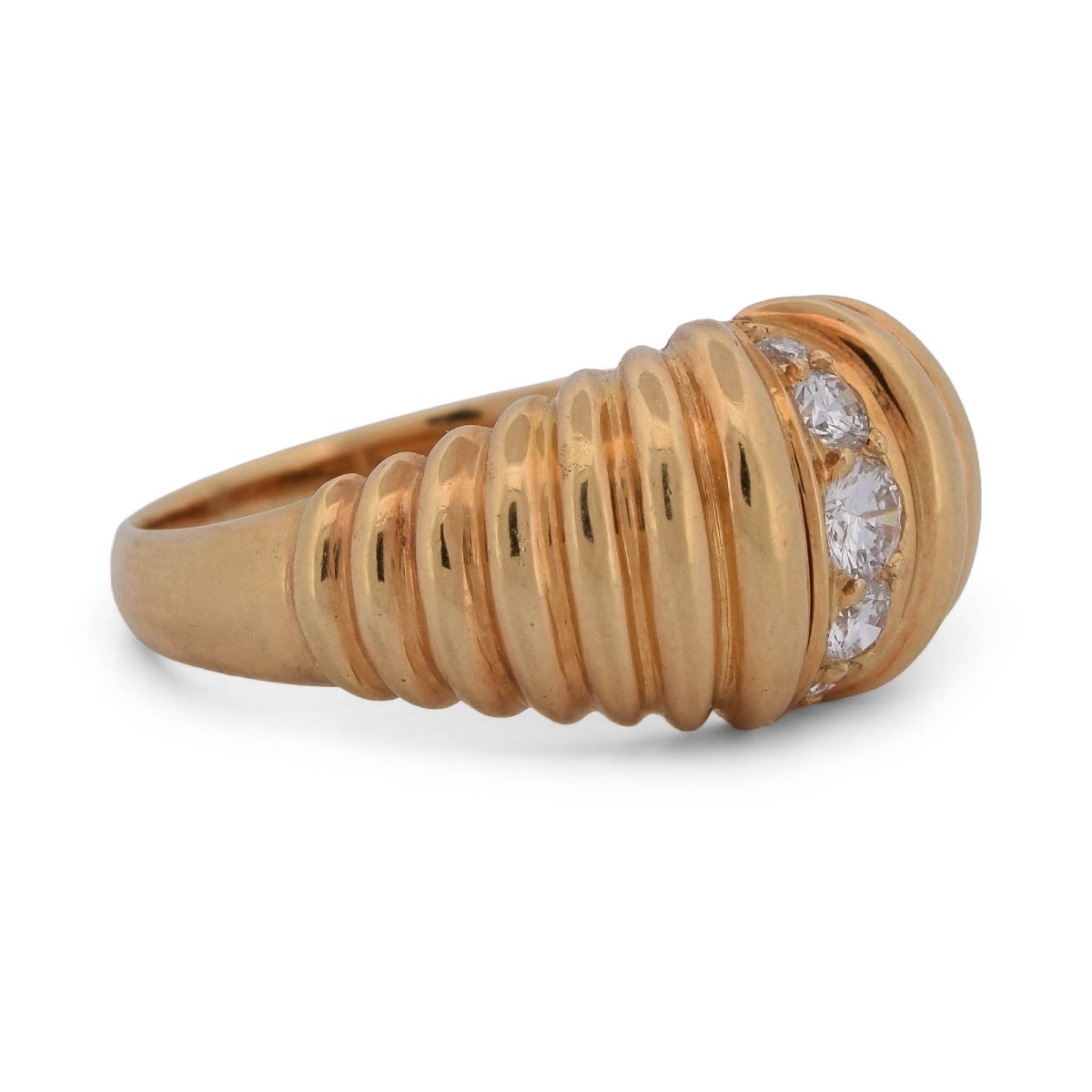Parure vintage in oro giallo 18 kt e diamanti, anello e orecchini    PR2 ‘(00029)-photo-3