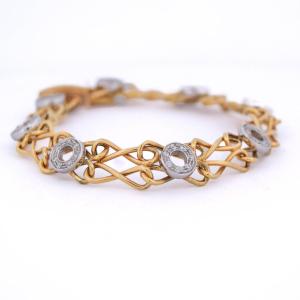 Bracciale in oro 18 kt con diamanti   BR54 114-40