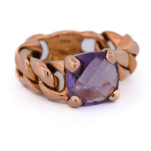 Anello in Oro 18 Carati con Ametista da 4,5 Carati – Anello Vintage      AN446 112-345 (0079)