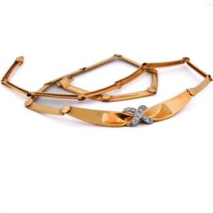 Collana Vintage in Oro 18 Carati e Diamanti        CL57 128-27 (07119)