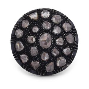 Anello Vittoriano in Oro 12 KT, Argento e Diamanti Taglio a Rosa – Circa 4,00 ct  AN456 (00019)
