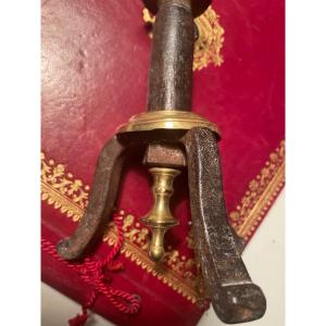 XVIIIth Century Iron And Bronze Candlestick