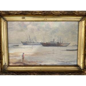 Child Seaside And Boats