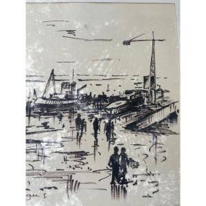 Verger André Ink Drawing