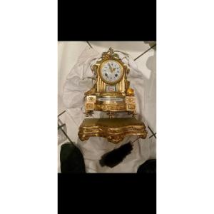 Pendulum XIXth Gilt Bronze And Sevres