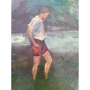 Painting Children At La Mare