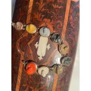 Gold Bracelet And Cameos