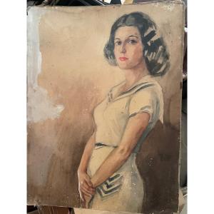 Young Girl In Work Blouse