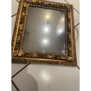Golden Wood Living Room Mirror 