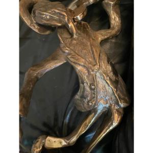 Bronze The Violinist By Yves Lohé