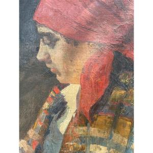 Oriental Woman Reading 