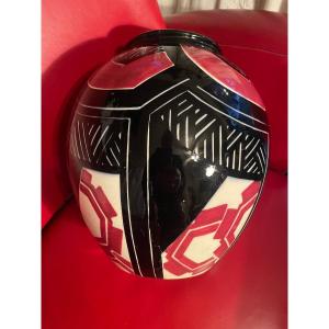Art Deco Vase By Josette Bonneil