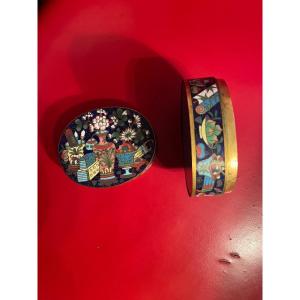 Asian Oval Cloisonne Box