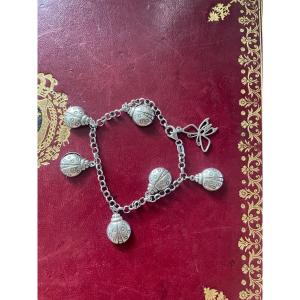 Ladybugs Silver Bracelet
