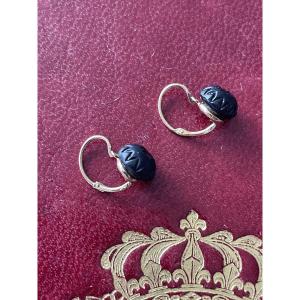 Gold And Jet Earrings 