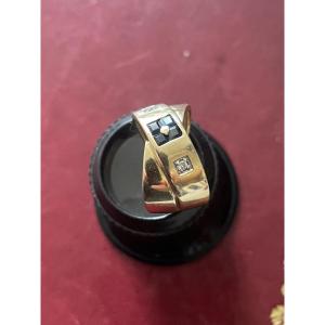 Gold Ring With Sapphires And Diamonds