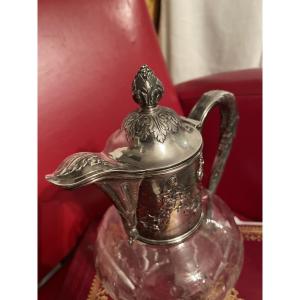 Silver And Crystal Ewer 