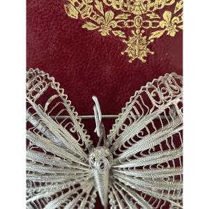 Silver Butterfly Brooch 
