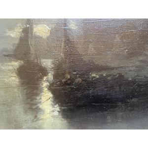 Boats In The Moonlight 