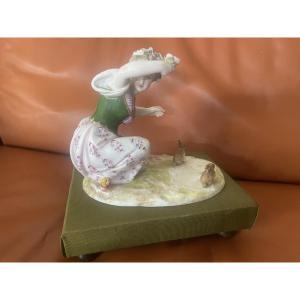 Young Girl's Biscuit With Rabbits 