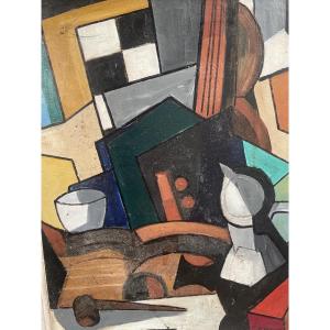 Cubist Painting By Serra 