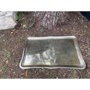 Gigantic Silver Metal Tray 