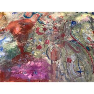 Large Abstract Watercolor 