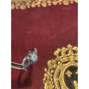 Gold Solitaire Ring With Diamond 