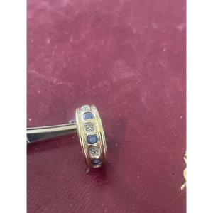 Gold Ring With Sapphires And Diamonds 