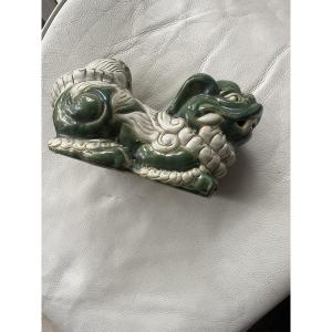 Dog Of Fo Enamelled Earthenware 