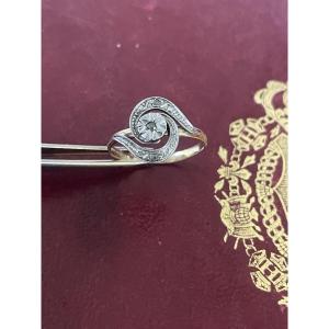 Spiral Ring In Gold And Black Diamond Roses 