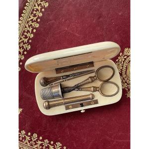 Silver Gilt Travel Sewing Kit