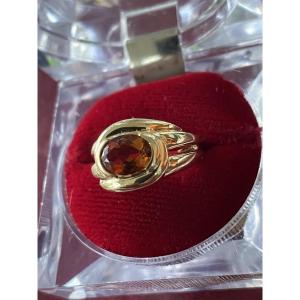 Gold And Citrine Ring 