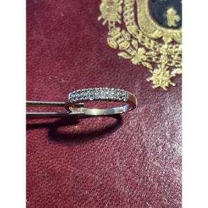 Gold Half Alliance Ring With Brilliants 
