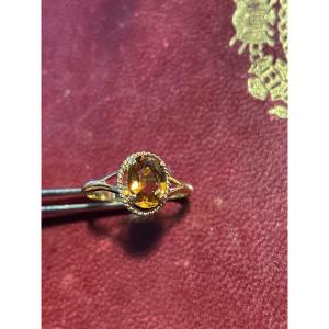 Gold And Citrine Ring 