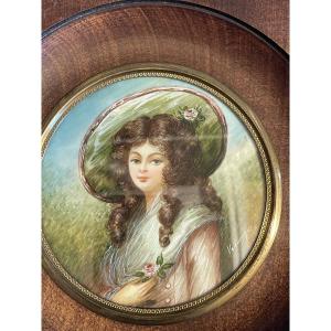 Miniature Woman With A Hat 