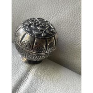 Silver Box With Floral Decoration 