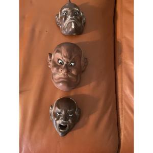 Set Of Three No. 1 Theatre Masks 