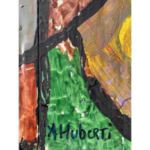 Oil On Wood By Huberti