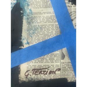 Newspaper Collages And Oil Painting By Georges Terzian 
